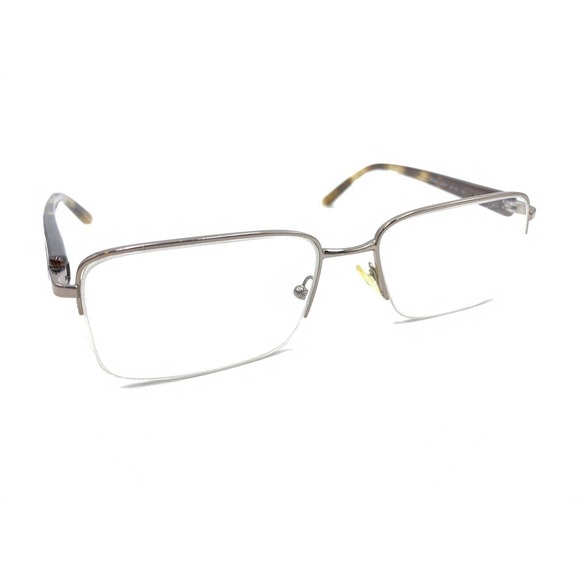 Prada VPR 51M 1BI-1O1 Bronze Brown Half Rim Eyeglasses Frames 54-17 135 Italy - Picture 1 of 12